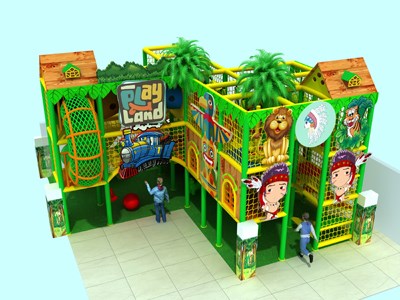 Patio de recreo interior / equipo de patio de interior comercial / juegos de interior para niños divertidos TQ-TQB180424T1